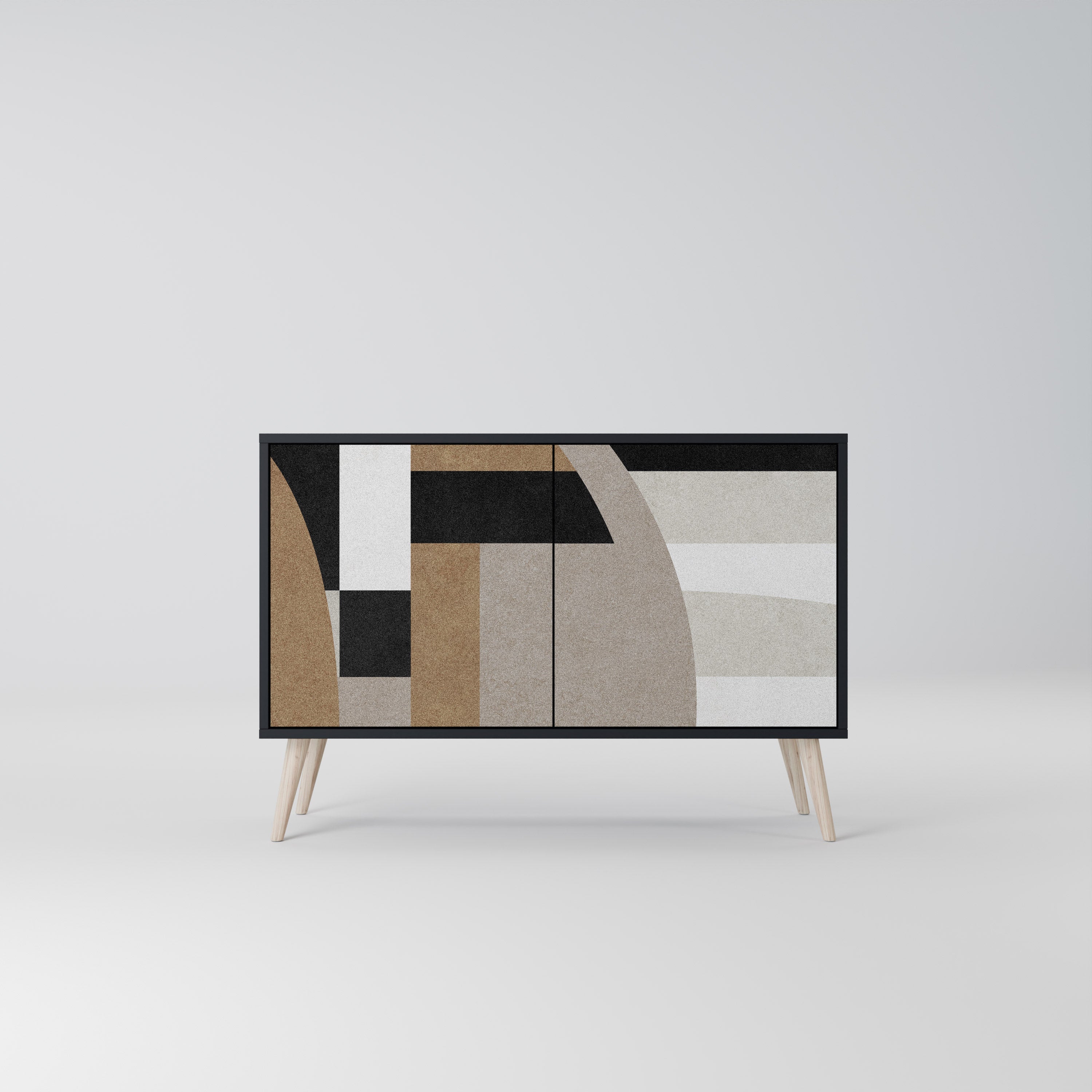 DELICATE MEMENTO Sideboard mit 2 Türen in Schwarz