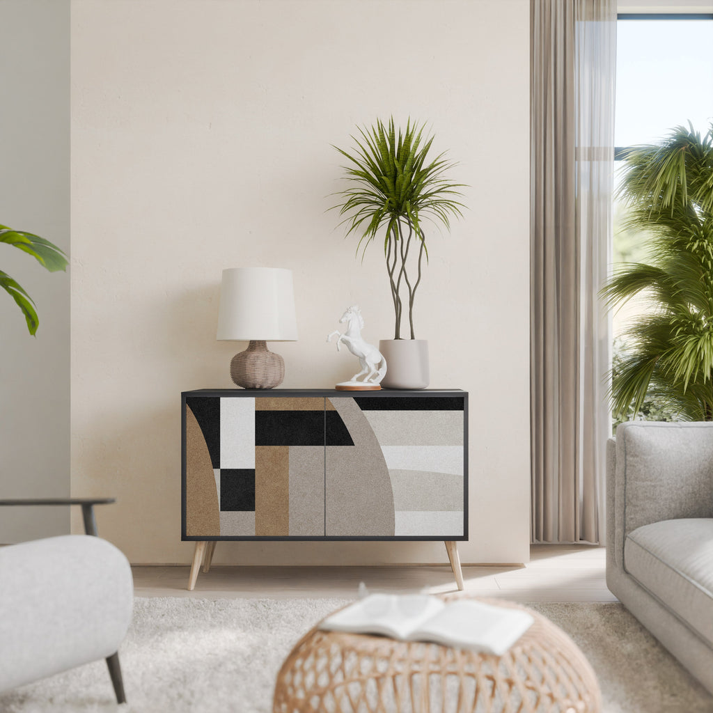 DELICATE MEMENTO Sideboard mit 2 Türen in Schwarz