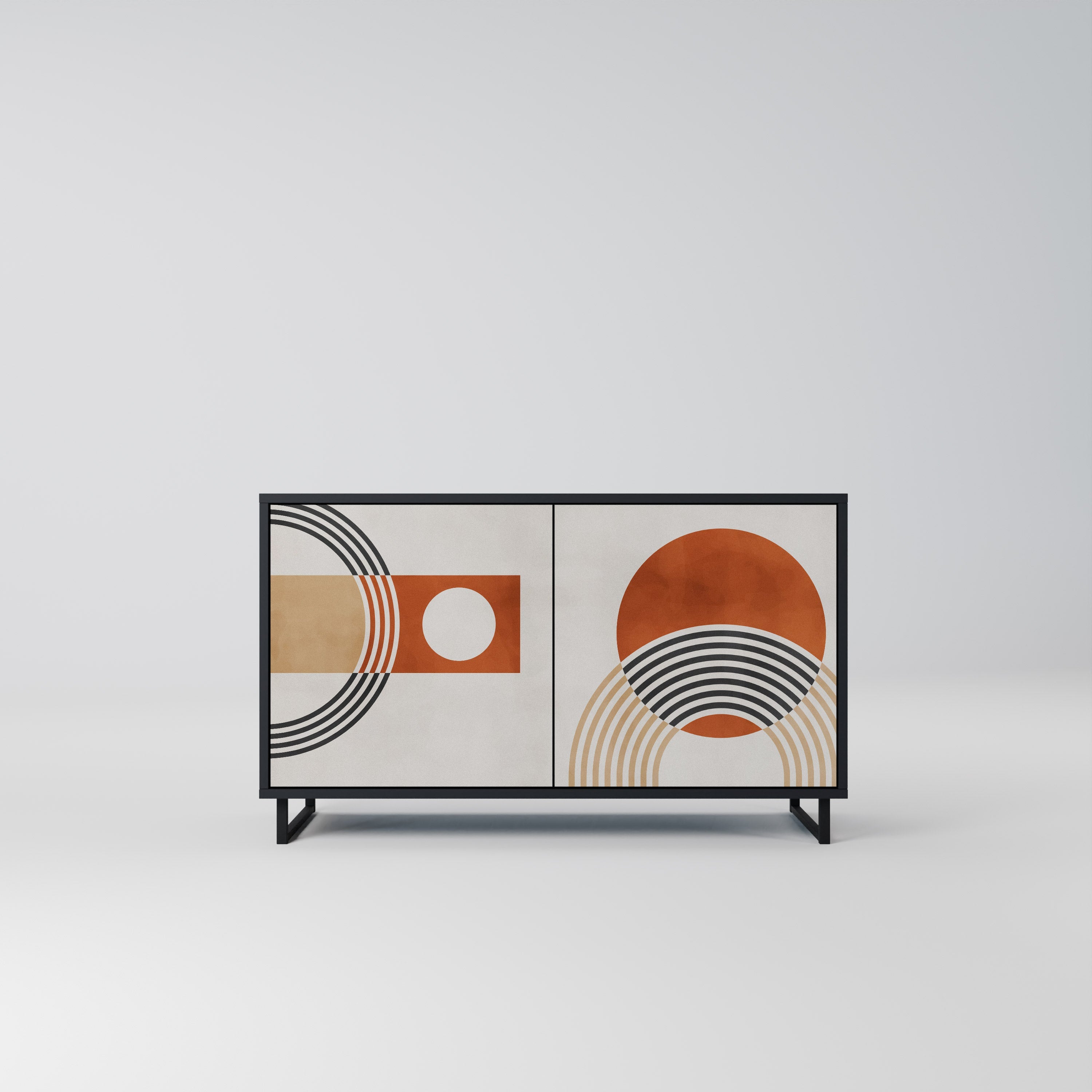 SPACE AROUND Sideboard mit 2 Türen in Schwarz