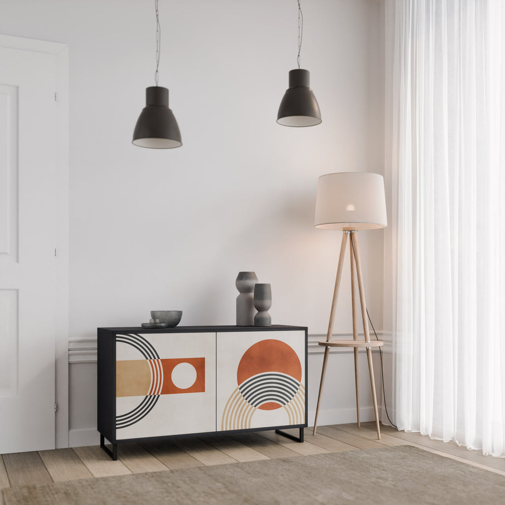 SPACE AROUND Sideboard mit 2 Türen in Schwarz