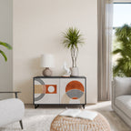 SPACE AROUND Sideboard mit 2 Türen in Schwarz