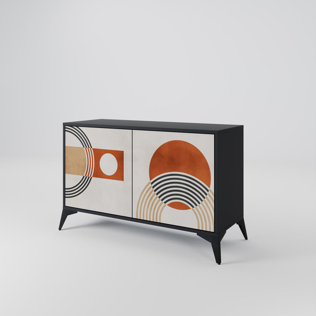 SPACE AROUND Sideboard mit 2 Türen in Schwarz