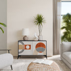 SPACE AROUND Sideboard mit 2 Türen in Schwarz