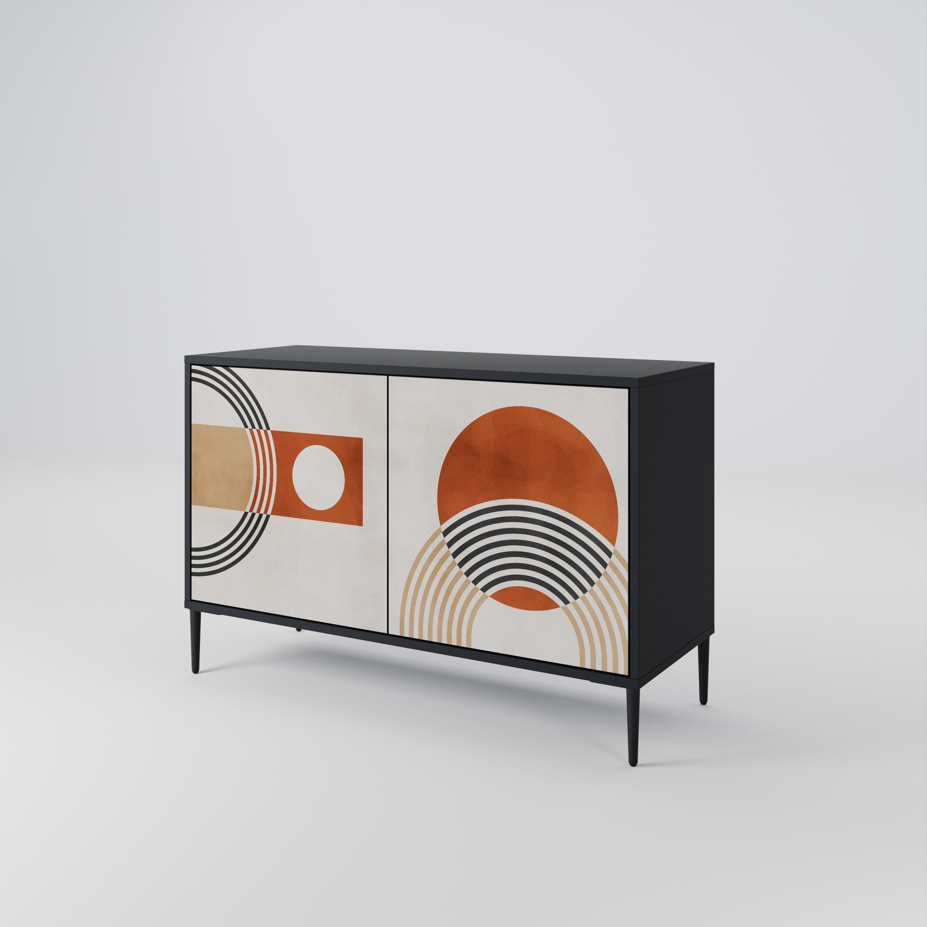 SPACE AROUND Sideboard mit 2 Türen in Schwarz