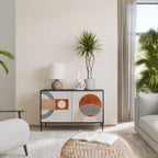 SPACE AROUND Sideboard mit 2 Türen in Schwarz