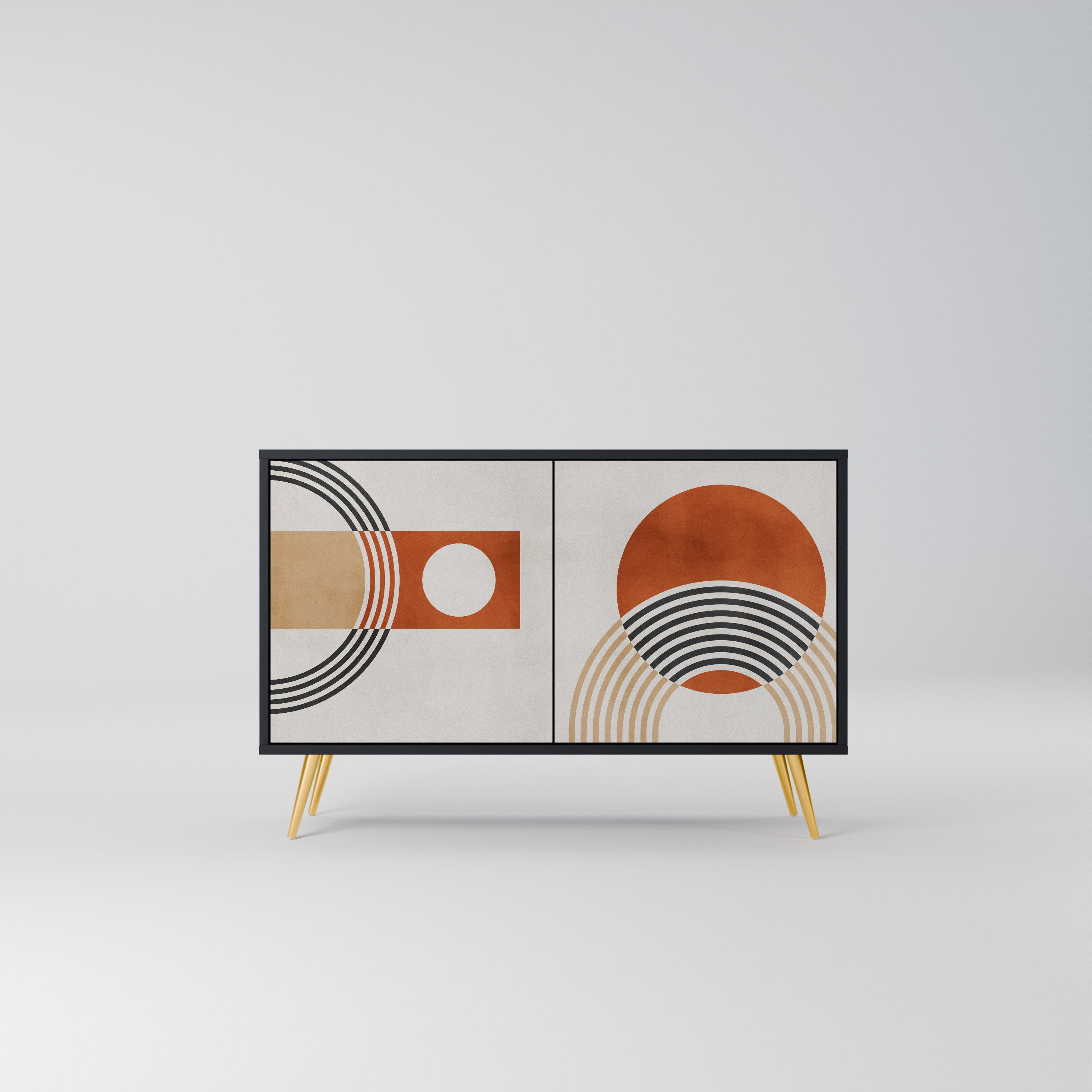 SPACE AROUND Sideboard mit 2 Türen in Schwarz