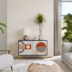 SPACE AROUND Sideboard mit 2 Türen in Schwarz