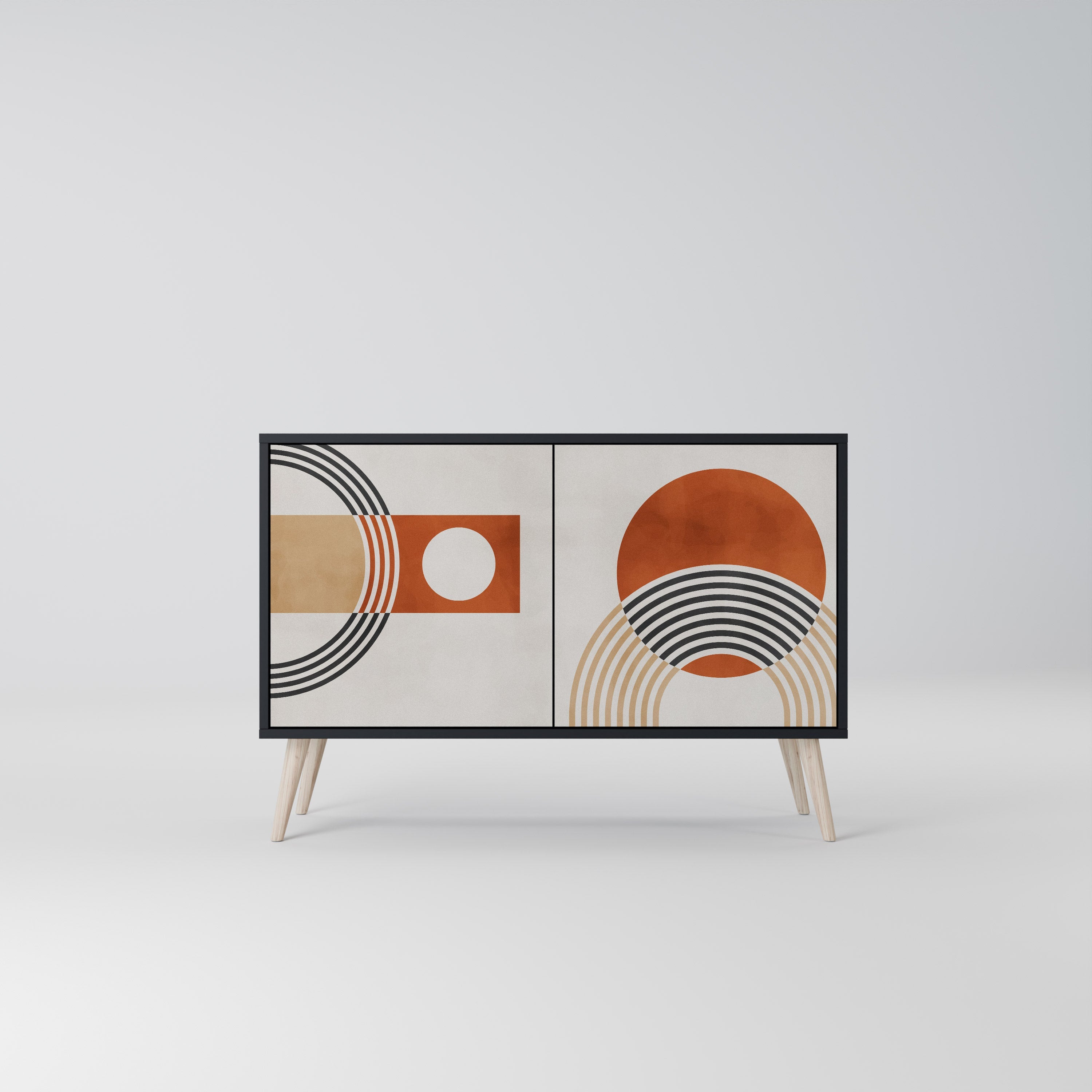 SPACE AROUND Sideboard mit 2 Türen in Schwarz