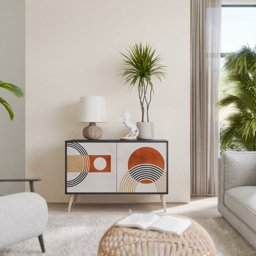 SPACE AROUND Sideboard mit 2 Türen in Schwarz