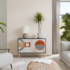 SPACE AROUND Sideboard mit 2 Türen in Schwarz