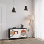 CIRCLE RHYTM 2-Door Sideboard in Black Finish