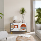 CIRCLE RHYTM 2-Door Sideboard in Black Finish