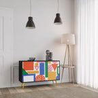GEOMETRIC GLIMMER 2-Door Sideboard in Black Finish