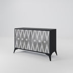 SHARP EDGES Sideboard mit 2 Türen in Schwarz