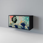 KANAGAWA BEAUTY Sideboard mit 2 Türen in Schwarz