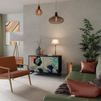 KANAGAWA BEAUTY Sideboard mit 2 Türen in Schwarz