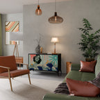 KANAGAWA BEAUTY Sideboard mit 2 Türen in Schwarz