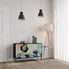KANAGAWA BEAUTY Sideboard mit 2 Türen in Schwarz