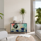 KANAGAWA BEAUTY Sideboard mit 2 Türen in Schwarz