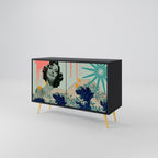 KANAGAWA BEAUTY Sideboard mit 2 Türen in Schwarz