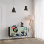 KANAGAWA BEAUTY Sideboard mit 2 Türen in Schwarz