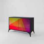 VIVID GEOMETRY 2-Door Sideboard in Black Finish