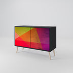 VIVID GEOMETRY 2-Door Sideboard in Black Finish