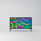 STREAMER TANGLE 2-Door Sideboard in Black Finish