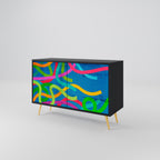 STREAMER TANGLE 2-Door Sideboard in Black Finish