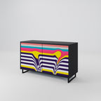 TONE COLLAPSE Sideboard mit 2 Türen in Schwarz
