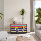 TONE COLLAPSE Sideboard mit 2 Türen in Schwarz