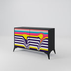TONE COLLAPSE Sideboard mit 2 Türen in Schwarz
