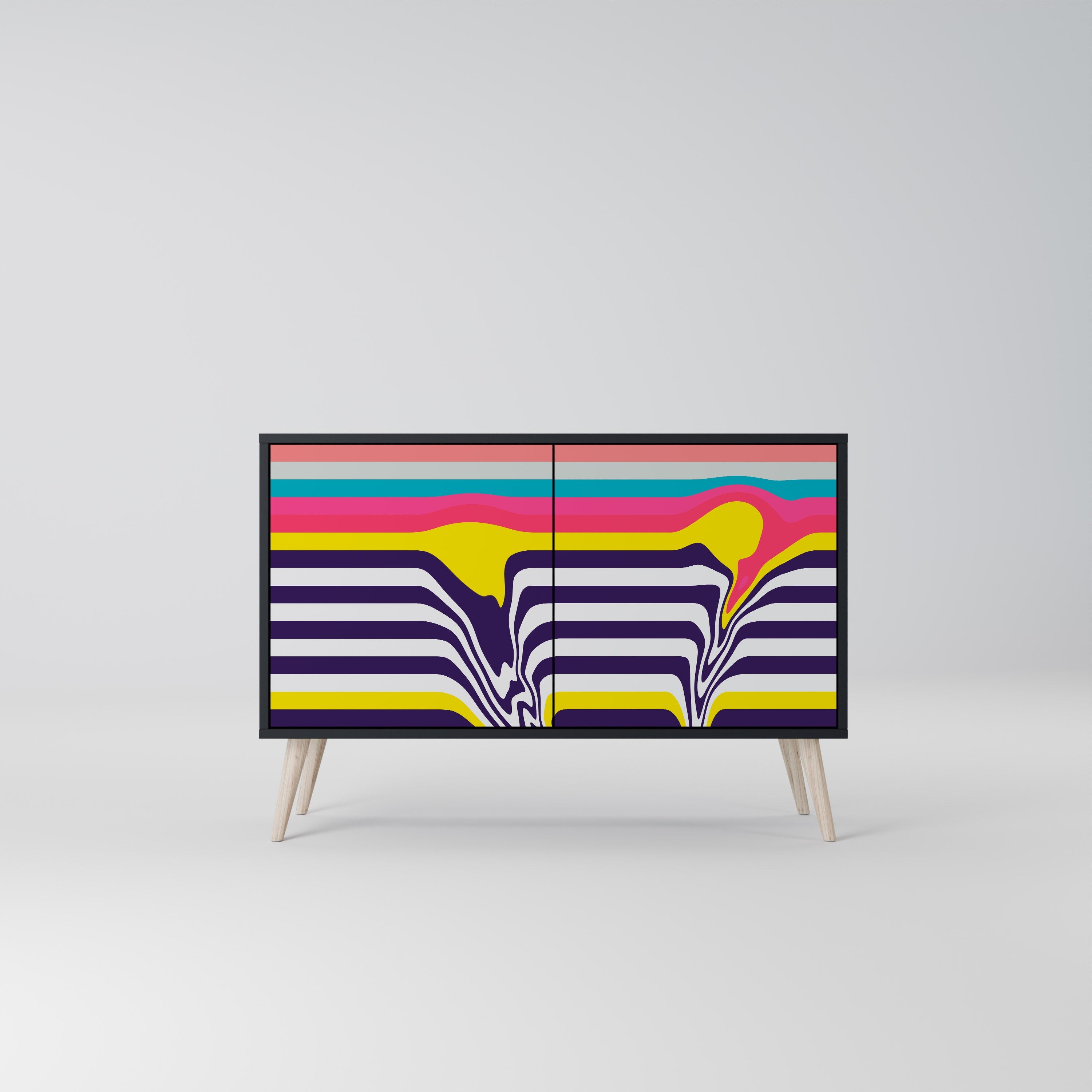 TONE COLLAPSE Sideboard mit 2 Türen in Schwarz