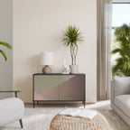 BEIGE GEOMETRY Sideboard mit 2 Türen in Schwarz