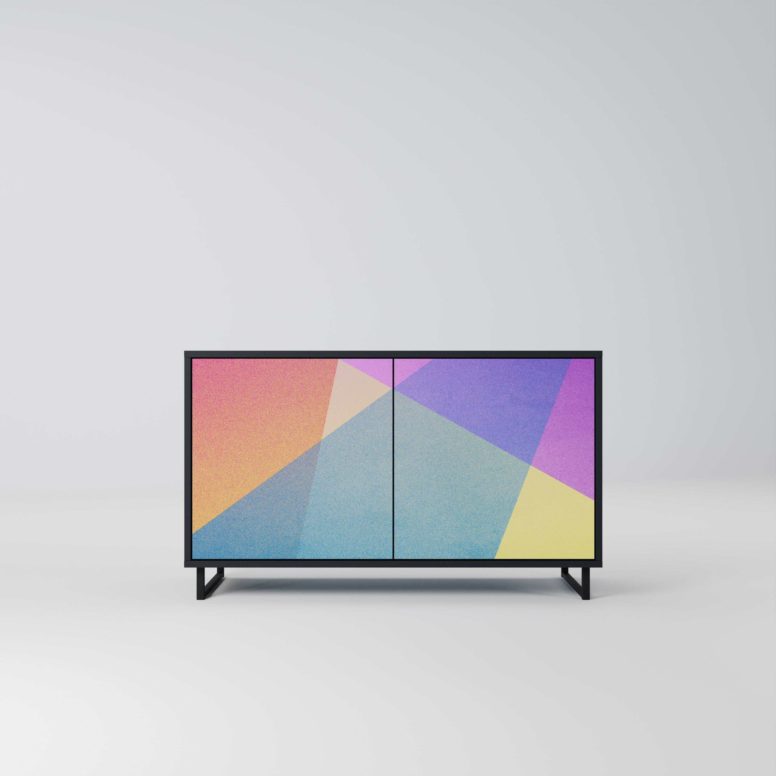 BRIGHT GEOMETRY Sideboard mit 2 Türen in Schwarz