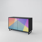BRIGHT GEOMETRY Sideboard mit 2 Türen in Schwarz