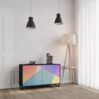 BRIGHT GEOMETRY Sideboard mit 2 Türen in Schwarz