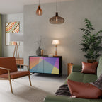 BRIGHT GEOMETRY Sideboard mit 2 Türen in Schwarz