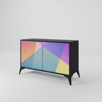BRIGHT GEOMETRY Sideboard mit 2 Türen in Schwarz