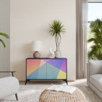 BRIGHT GEOMETRY Sideboard mit 2 Türen in Schwarz