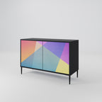 BRIGHT GEOMETRY Sideboard mit 2 Türen in Schwarz