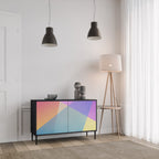 BRIGHT GEOMETRY Sideboard mit 2 Türen in Schwarz