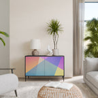 BRIGHT GEOMETRY Sideboard mit 2 Türen in Schwarz