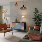 BRIGHT GEOMETRY Sideboard mit 2 Türen in Schwarz