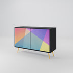 BRIGHT GEOMETRY Sideboard mit 2 Türen in Schwarz