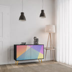 BRIGHT GEOMETRY Sideboard mit 2 Türen in Schwarz