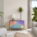 BRIGHT GEOMETRY Sideboard mit 2 Türen in Schwarz