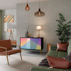 BRIGHT GEOMETRY Sideboard mit 2 Türen in Schwarz