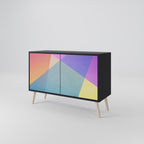 BRIGHT GEOMETRY Sideboard mit 2 Türen in Schwarz
