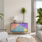 BRIGHT GEOMETRY Sideboard mit 2 Türen in Schwarz